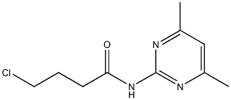 4-chloro-N-(4,6-dimethylpyrimidin-2-yl)butanamide 结构式