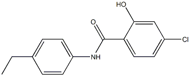 4-chloro-N-(4-ethylphenyl)-2-hydroxybenzamide 结构式