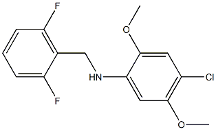 4-chloro-N-[(2,6-difluorophenyl)methyl]-2,5-dimethoxyaniline 结构式