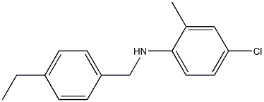4-chloro-N-[(4-ethylphenyl)methyl]-2-methylaniline 结构式