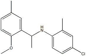 4-chloro-N-[1-(2-methoxy-5-methylphenyl)ethyl]-2-methylaniline 结构式