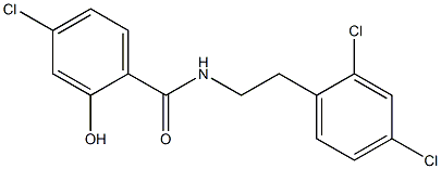 4-chloro-N-[2-(2,4-dichlorophenyl)ethyl]-2-hydroxybenzamide 结构式