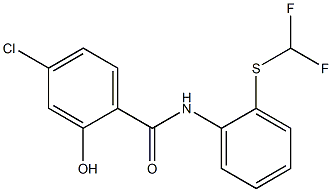 4-chloro-N-{2-[(difluoromethyl)sulfanyl]phenyl}-2-hydroxybenzamide 结构式