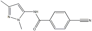 4-cyano-N-(1,3-dimethyl-1H-pyrazol-5-yl)benzamide 结构式