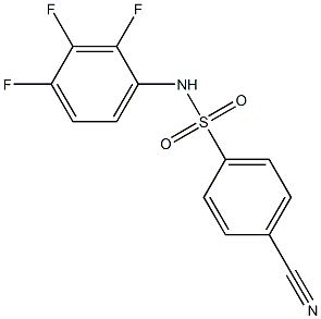 4-cyano-N-(2,3,4-trifluorophenyl)benzene-1-sulfonamide 结构式