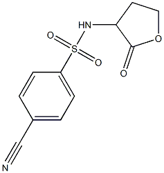 4-cyano-N-(2-oxooxolan-3-yl)benzene-1-sulfonamide 结构式