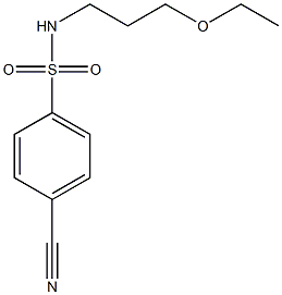 4-cyano-N-(3-ethoxypropyl)benzenesulfonamide 结构式