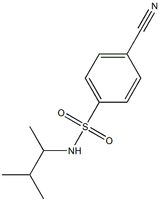 4-cyano-N-(3-methylbutan-2-yl)benzene-1-sulfonamide 结构式