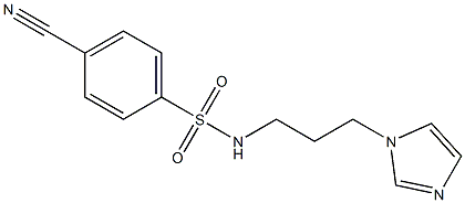 4-cyano-N-[3-(1H-imidazol-1-yl)propyl]benzene-1-sulfonamide 结构式