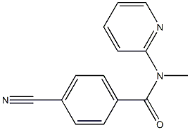 4-cyano-N-methyl-N-(pyridin-2-yl)benzamide 结构式