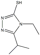 4-ethyl-5-(propan-2-yl)-4H-1,2,4-triazole-3-thiol 结构式