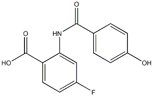 4-fluoro-2-[(4-hydroxybenzene)amido]benzoic acid 结构式