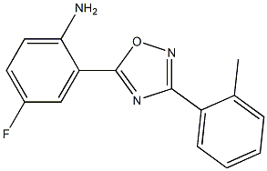 4-fluoro-2-[3-(2-methylphenyl)-1,2,4-oxadiazol-5-yl]aniline 结构式