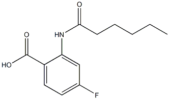 4-fluoro-2-hexanamidobenzoic acid 结构式