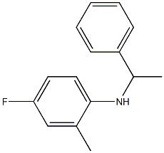 4-fluoro-2-methyl-N-(1-phenylethyl)aniline 结构式