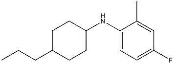 4-fluoro-2-methyl-N-(4-propylcyclohexyl)aniline 结构式