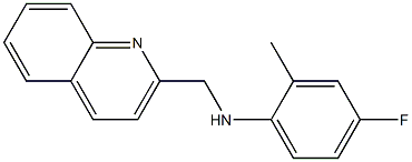 4-fluoro-2-methyl-N-(quinolin-2-ylmethyl)aniline 结构式