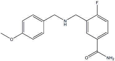 4-fluoro-3-({[(4-methoxyphenyl)methyl]amino}methyl)benzamide 结构式