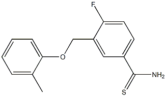 4-fluoro-3-(2-methylphenoxymethyl)benzene-1-carbothioamide 结构式