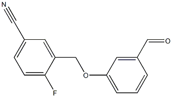 4-fluoro-3-[(3-formylphenoxy)methyl]benzonitrile 结构式