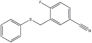 4-fluoro-3-[(phenylsulfanyl)methyl]benzonitrile 结构式