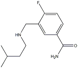 4-fluoro-3-{[(3-methylbutyl)amino]methyl}benzamide 结构式