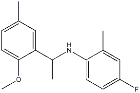 4-fluoro-N-[1-(2-methoxy-5-methylphenyl)ethyl]-2-methylaniline 结构式