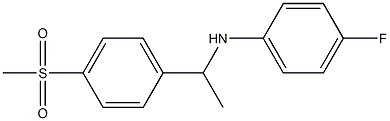 4-fluoro-N-[1-(4-methanesulfonylphenyl)ethyl]aniline 结构式