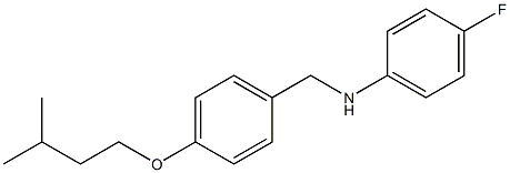 4-fluoro-N-{[4-(3-methylbutoxy)phenyl]methyl}aniline 结构式