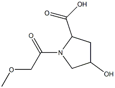 4-hydroxy-1-(methoxyacetyl)pyrrolidine-2-carboxylic acid 结构式