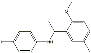 4-iodo-N-[1-(2-methoxy-5-methylphenyl)ethyl]aniline 结构式