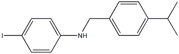 4-iodo-N-{[4-(propan-2-yl)phenyl]methyl}aniline 结构式