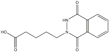 5-(1,4-dioxo-1,2,3,4-tetrahydrophthalazin-2-yl)pentanoic acid 结构式