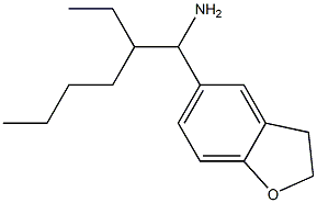 5-(1-amino-2-ethylhexyl)-2,3-dihydro-1-benzofuran 结构式