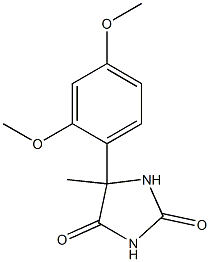 5-(2,4-dimethoxyphenyl)-5-methylimidazolidine-2,4-dione 结构式