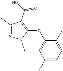 5-(2,5-dimethylphenoxy)-1,3-dimethyl-1H-pyrazole-4-carboxylic acid 结构式