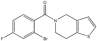 5-(2-bromo-4-fluorobenzoyl)-4,5,6,7-tetrahydrothieno[3,2-c]pyridine 结构式