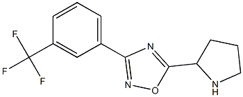 5-(pyrrolidin-2-yl)-3-[3-(trifluoromethyl)phenyl]-1,2,4-oxadiazole 结构式