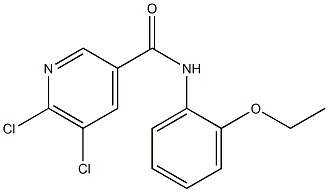 5,6-dichloro-N-(2-ethoxyphenyl)pyridine-3-carboxamide 结构式