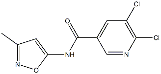 5,6-dichloro-N-(3-methyl-1,2-oxazol-5-yl)pyridine-3-carboxamide 结构式