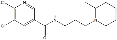 5,6-dichloro-N-[3-(2-methylpiperidin-1-yl)propyl]pyridine-3-carboxamide 结构式