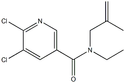 5,6-dichloro-N-ethyl-N-(2-methylprop-2-enyl)nicotinamide 结构式