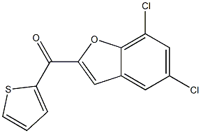5,7-dichloro-2-(thiophen-2-ylcarbonyl)-1-benzofuran 结构式