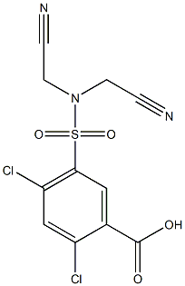 5-[bis(cyanomethyl)sulfamoyl]-2,4-dichlorobenzoic acid 结构式
