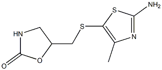 5-{[(2-amino-4-methyl-1,3-thiazol-5-yl)sulfanyl]methyl}-1,3-oxazolidin-2-one 结构式