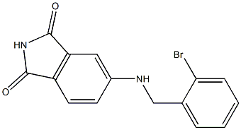 5-{[(2-bromophenyl)methyl]amino}-2,3-dihydro-1H-isoindole-1,3-dione 结构式