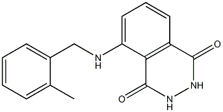 5-{[(2-methylphenyl)methyl]amino}-1,2,3,4-tetrahydrophthalazine-1,4-dione 结构式