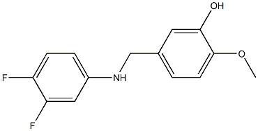 5-{[(3,4-difluorophenyl)amino]methyl}-2-methoxyphenol 结构式