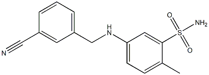 5-{[(3-cyanophenyl)methyl]amino}-2-methylbenzene-1-sulfonamide 结构式
