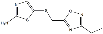 5-{[(3-ethyl-1,2,4-oxadiazol-5-yl)methyl]sulfanyl}-1,3-thiazol-2-amine 结构式